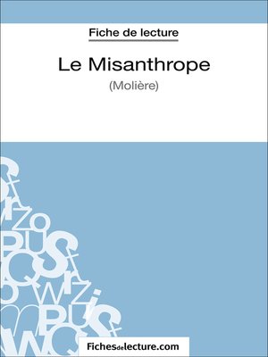 cover image of Le misanthrope de Molière (Fiche de lecture)